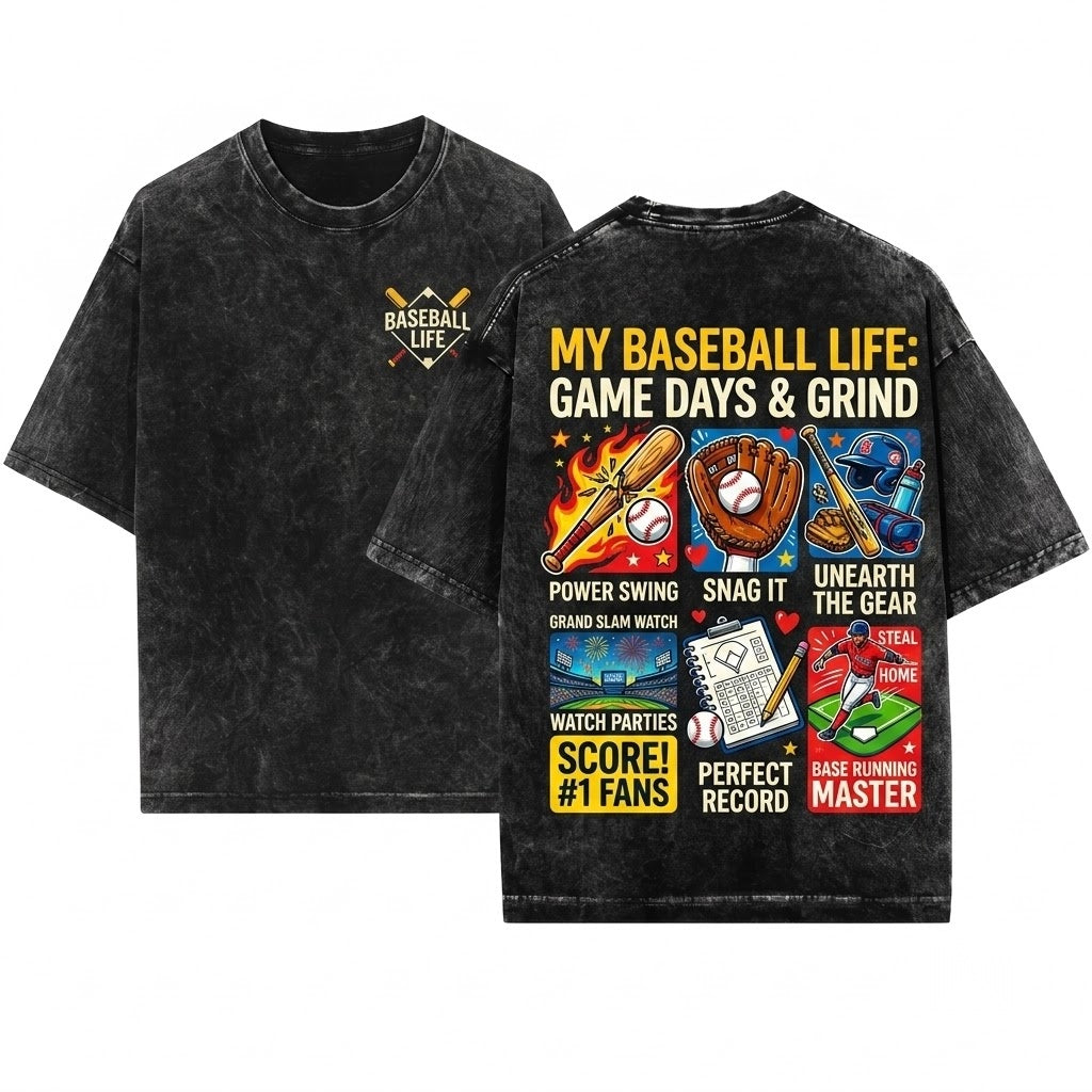 Things I Do In My Spare Time Funny Game Day Sports Lover Dad Player Coach Unisex Wash T-Shirt