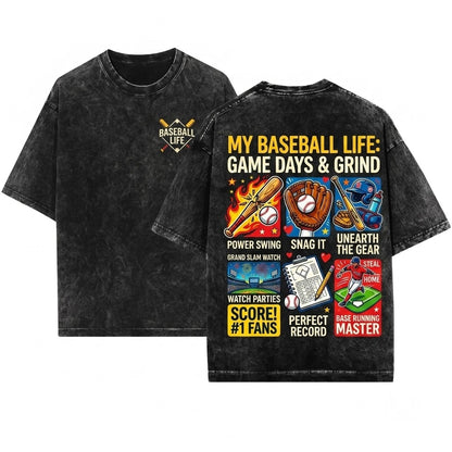 Things I Do In My Spare Time Funny Game Day Sports Lover Dad Player Coach Unisex Wash T-Shirt