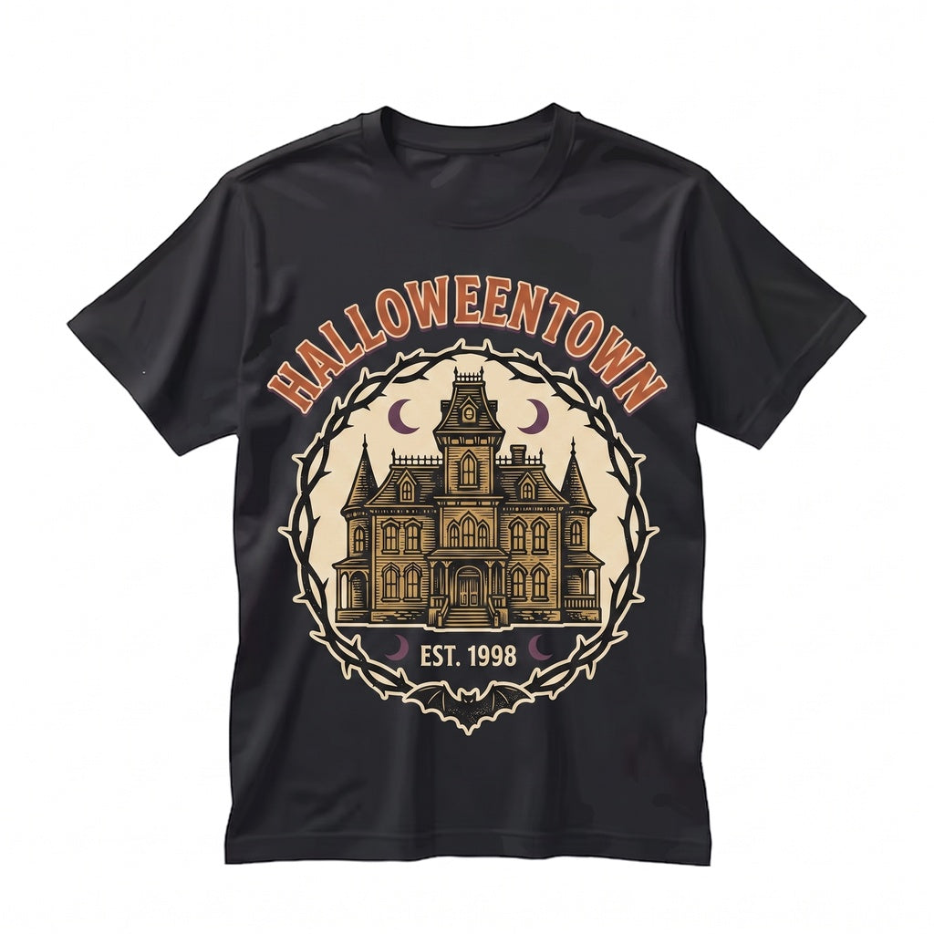 Vintage Halloween Est 1998 Spooky Pumpkin Graphic Horror Fall Womens Apparel Unisex TShirt