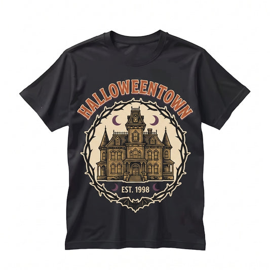 Vintage Halloween Est 1998 Spooky Pumpkin Graphic Horror Fall Womens Apparel Unisex TShirt