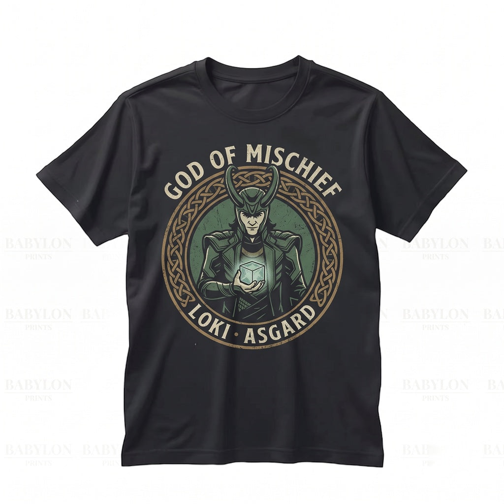 Vintage Retro Loki God of Mischief Graphic Print Gifts Unisex TShirt