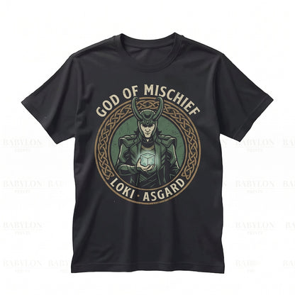 Vintage Retro Loki God of Mischief Graphic Print Gifts Unisex TShirt