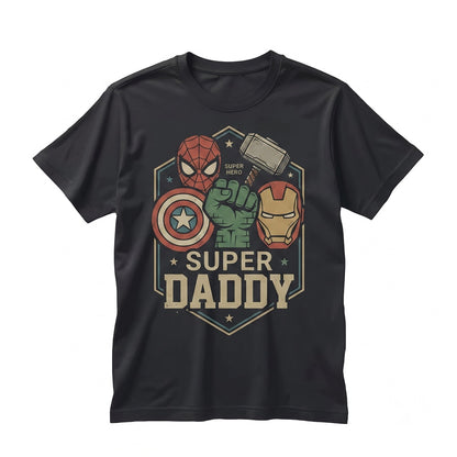 Personalized Daddy You Are My Superheroes Two-Sided Graphic Top, Fathers Day Gift From Son, Dad Unisex TShirt
