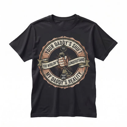Funny Car Guy Manual Stick Shift Garage Mechanic Dad Humor Graphic Apparel Unisex TShirt