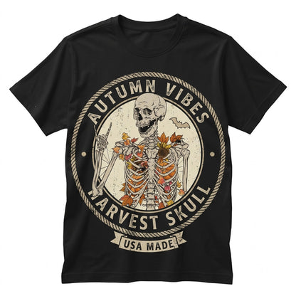 Autumn Skeleton Funny Bats Graphic Fall Season Aesthetic Sweatshirt Unisex TShirt