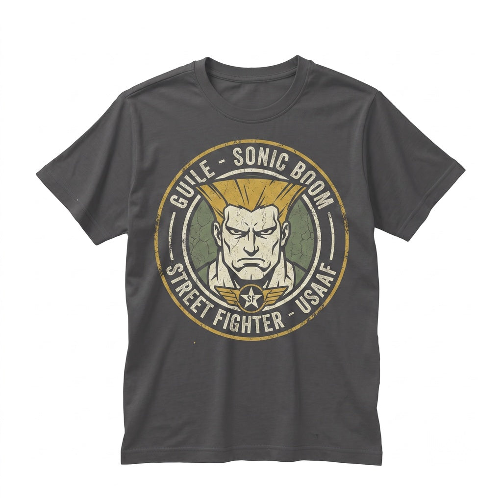 Guile Graphic Martial Arts Video Game Arcade Fighter Apparel Unisex TShirt