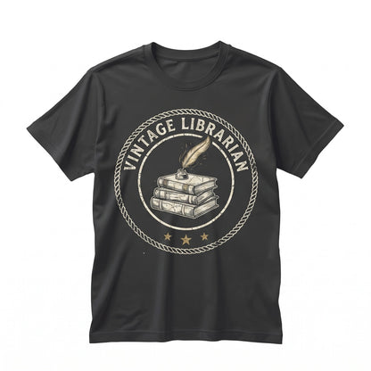 Embroidered Librarian Book Lover Gift, Cute Literary Bibliophile Apparel, Unisex TShirt