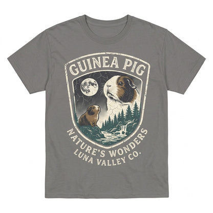 Guinea Pig Howling to the Moon Vintage 90s Retro Animal Graphic Gift Unisex TShirt