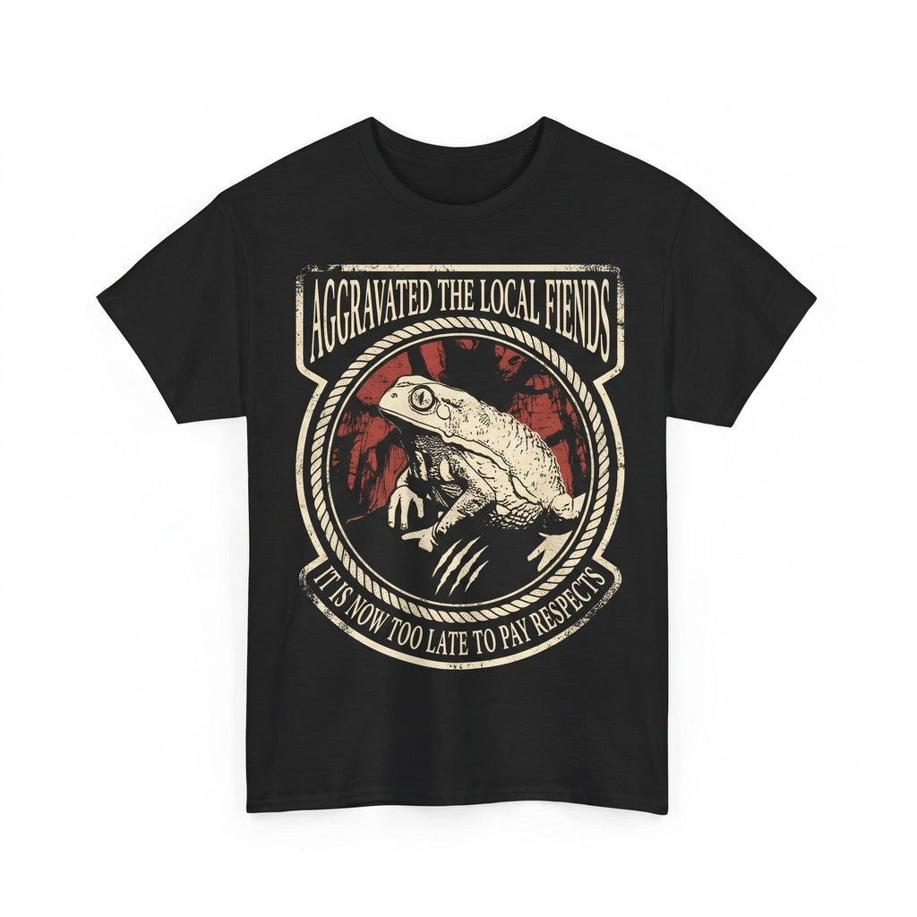 I Have Aggravated The Local Fiends Funny Frog Vintage Japanese Graphic Unisex TShirt