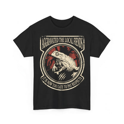 I Have Aggravated The Local Fiends Funny Frog Vintage Japanese Graphic Unisex TShirt