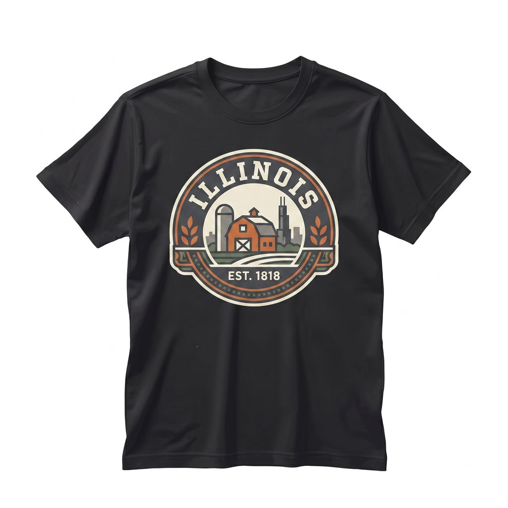 Illinois Fighting Illini Game Day Crewneck Sweatshirt Orange Navy Sport Fan Apparel Cotton Blend Unisex TShirt