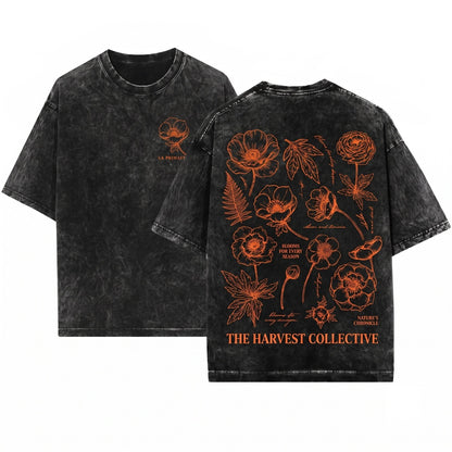 Spring Floral Botanical Italian La Primavera Graphic Unisex Wash T-Shirt