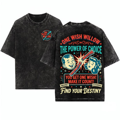One Wish Willow Box Horror Movie Graphic Obsession Unisex Wash T-Shirt