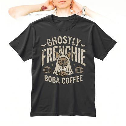 French Bulldog Halloween Ghost Boba Frenchie Cute Spooky Dog Lover Gift Unisex TShirt