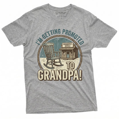 Promoted To Grandpa Gender Reveal Party Announcement Ideas Unisex TShirt