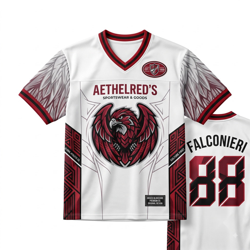 Unisex Stitched Mesh Football Fan Jersey - Lightweight Breathable Game Day Athletic Apparel