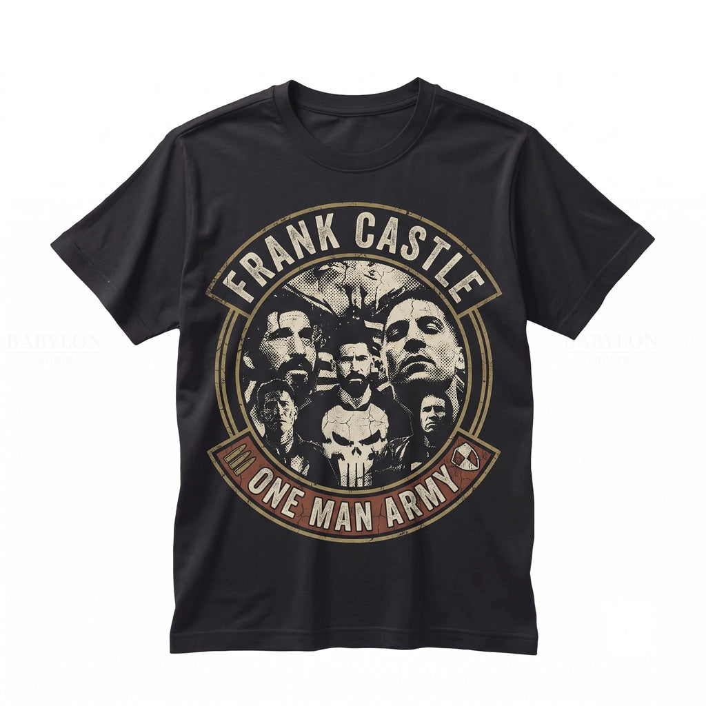 Vintage Frank Castle Graphic Skull Tee, Vigilante Jon Bernthal Father Gift Unisex TShirt