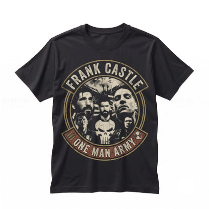 Vintage Frank Castle Graphic Skull Tee, Vigilante Jon Bernthal Father Gift Unisex TShirt