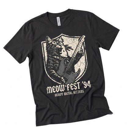 Funny Cat Playing Guitar Musician Meme Graphic Gift Unisex TShirt