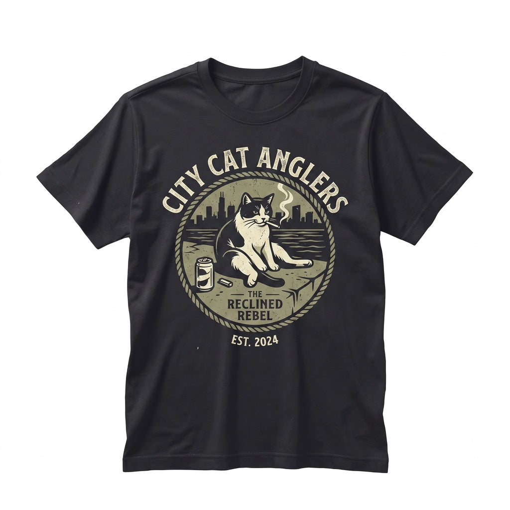 Funny Smoking Cat Meme Vintage Grunge Graphic Dark Humor Pet Lover Gift Unisex TShirt