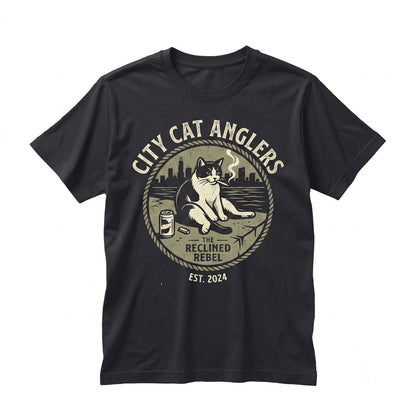 Funny Smoking Cat Meme Vintage Grunge Graphic Dark Humor Pet Lover Gift Unisex TShirt