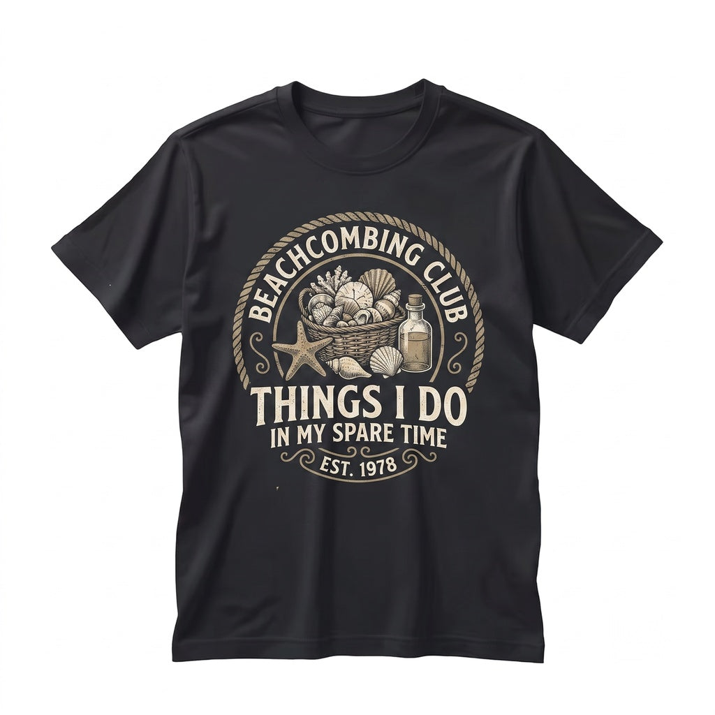 Vintage Distressed Graphic Beachcombing Sea Glass Collector Coastal Unisex TShirt
