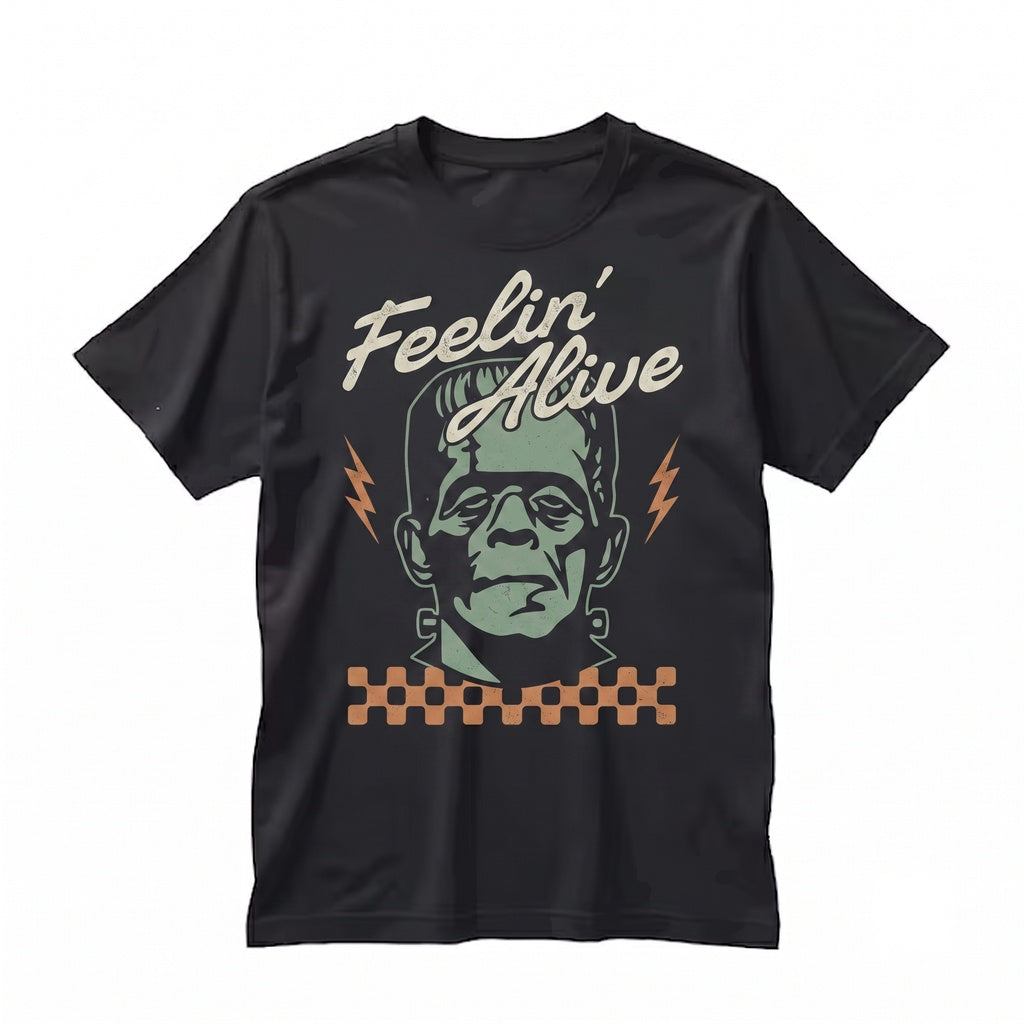 Retro Frankenstein Horror Movie Graphic Vintage Classic Spooky Gothic Creature Apparel Unisex TShirt