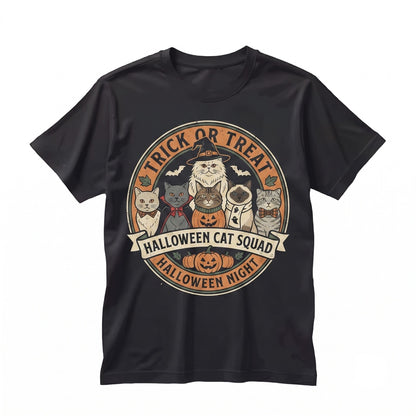 Halloween Spooky Cat Pumpkin Autumn Party Cute Graphic Apparel Gifts Unisex TShirt