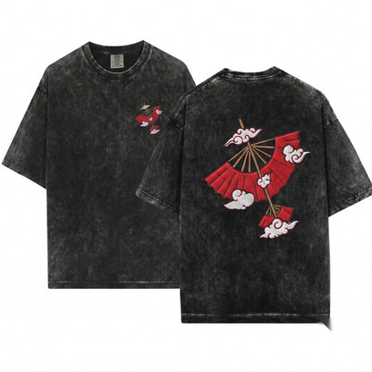 Fantasy Air Glider Bender Embroidered Unisex Wash T-Shirt