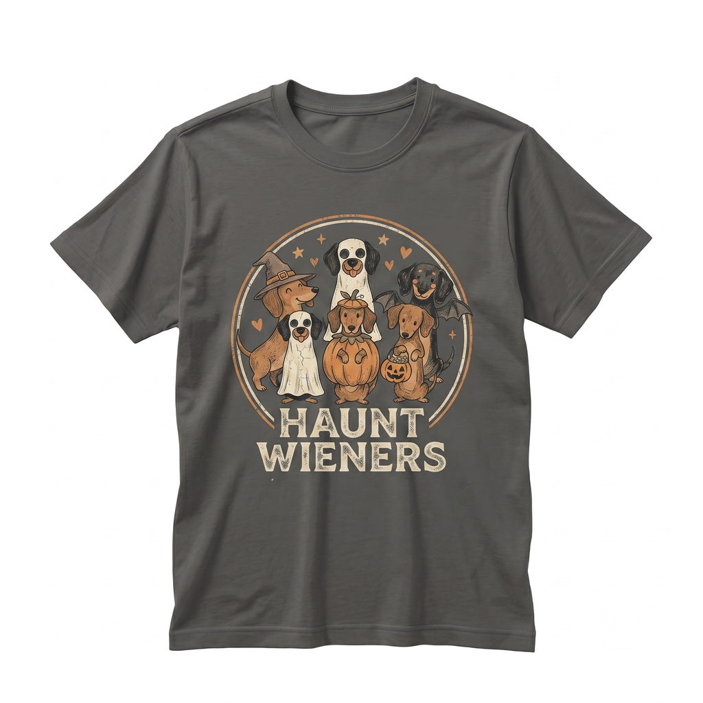 Cute Halloween Dachshund Wiener Dog Spooky Fall Season Doxie Graphic Unisex TShirt