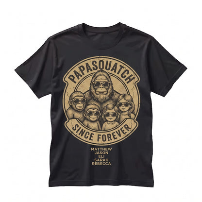 Personalized Papasquatch Like Grandpa Just Way More Squatchy Fathers Day Gift Cool Dad Custom Nickname Unisex TShirt