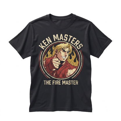 Ken Masters Fighting Game Graphic Cotton Apparel Unisex TShirt