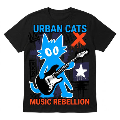 Rock Star Vintage Kitten Y2K Electric Guitar Punk Music Lover Unisex TShirt