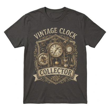 Vintage Clock Collector Steampunk Horology Antique Watch Timepiece Enthusiast Retro Dad Gift Unisex TShirt