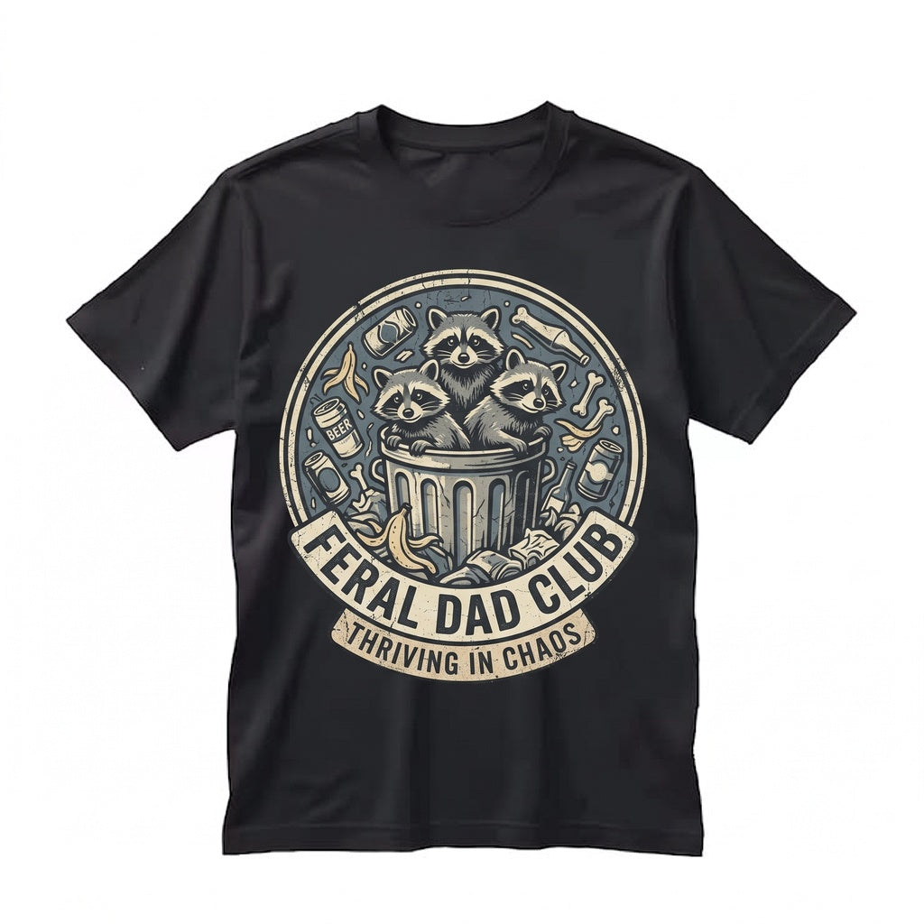 Funny Feral Raccoon Dad Fathers Day Birthday Gift For Men Unisex TShirt