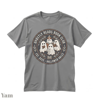 Fall Reading Ghost Book Lover Halloween Vibes Unisex TShirt