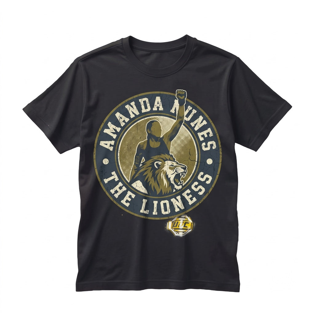 Amanda Nunes Mixed Martial Arts Champion Graphic Apparel, Combat Sports Fighter Graphite Top Unisex TShirt