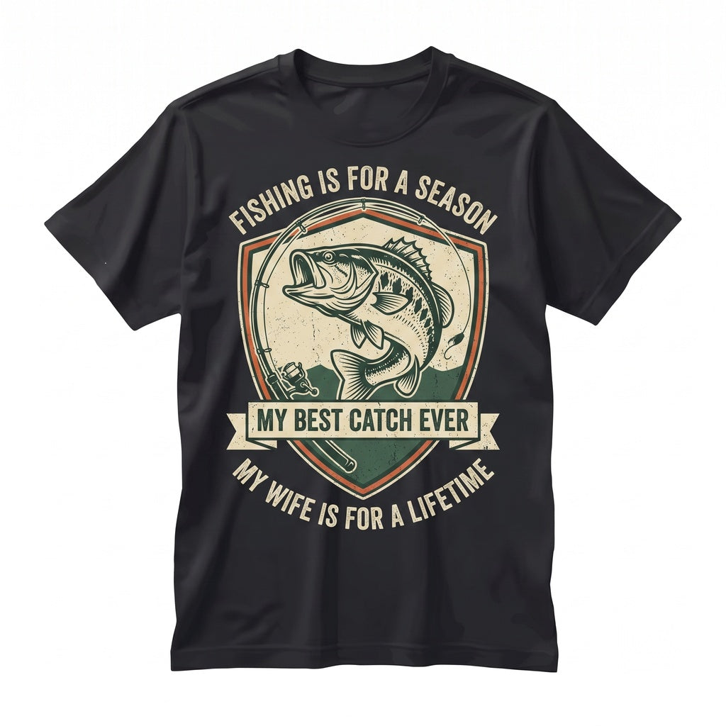 Funny Husband Fishing Gifts For Men Dad Him Hubby Unisex TShirt