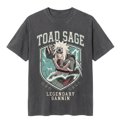 Legendary Toad Sage Jiraiya Anime Graphic 100% Cotton Otaku Gift Unisex TShirt