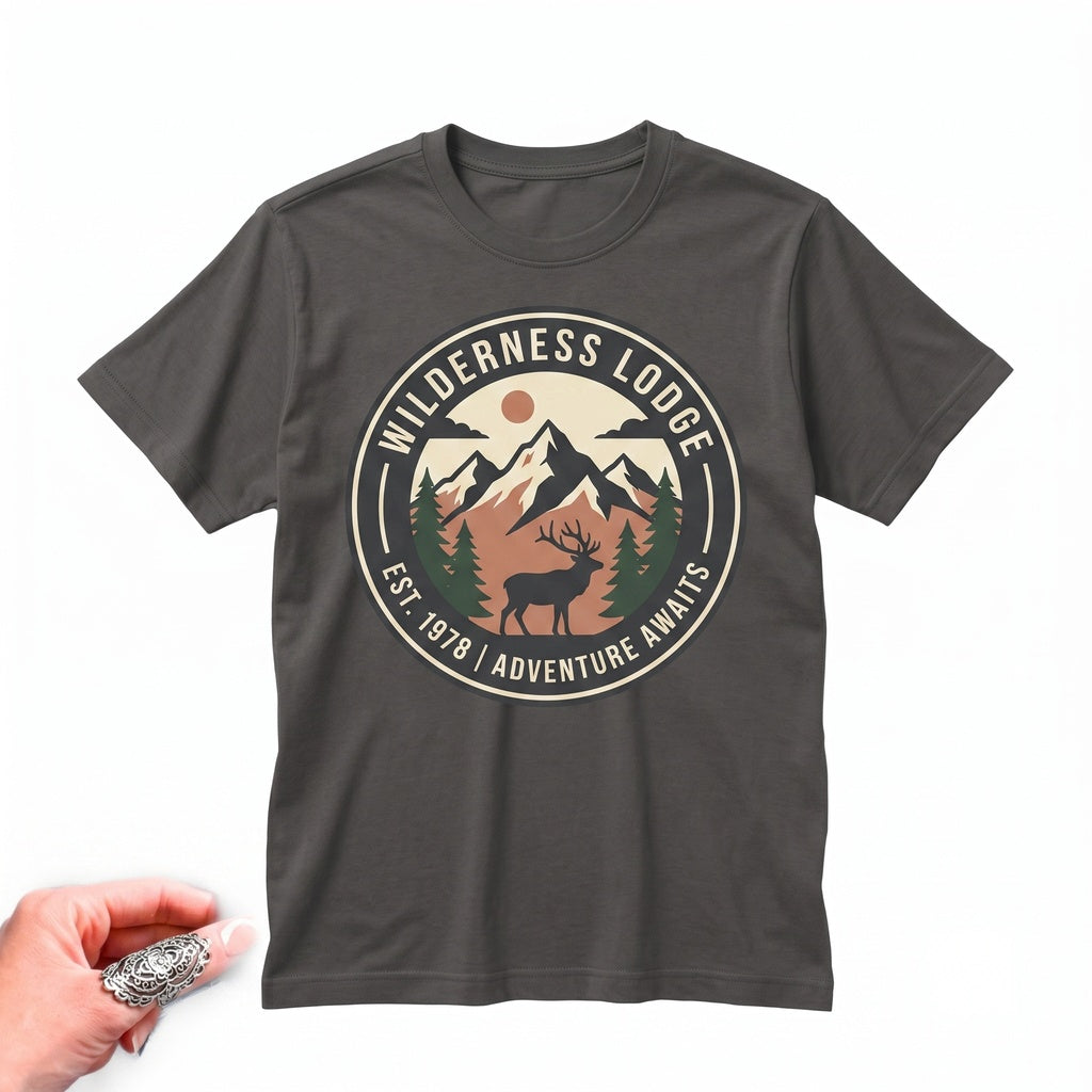 Vintage Mountain Elk Sunset Graphic Retro National Park Wilderness Nature Adventure Outdoor Gift Unisex TShirt