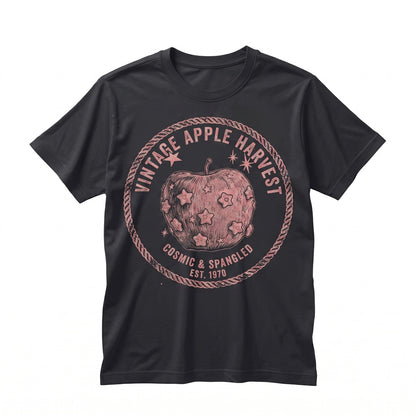 Pink Apple Star Fruit Coquette Aesthetic Graphic Y2K Vintage Short Sleeve Top, Unisex TShirt