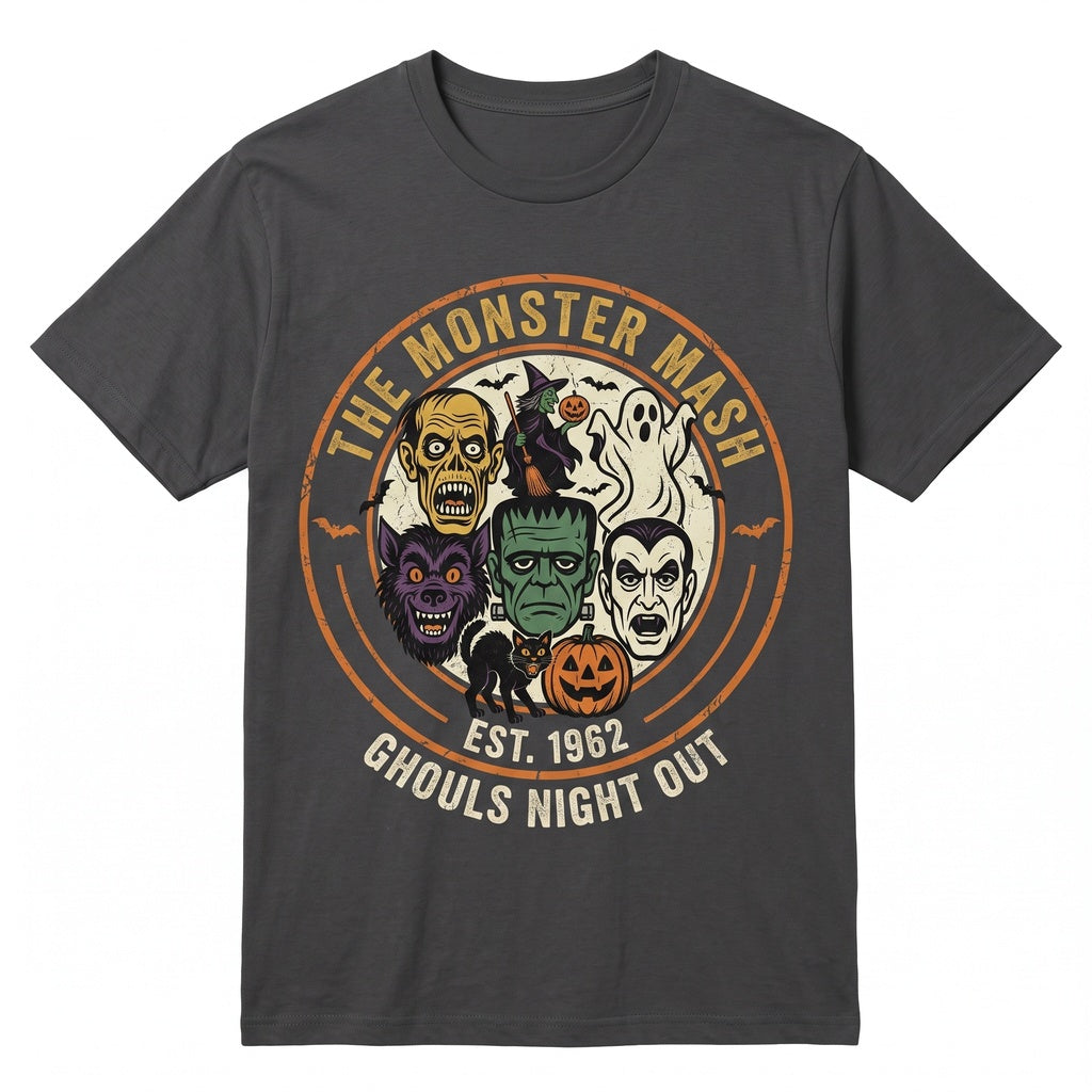 Vintage Halloween Monster Graphic Retro Spooky Season Fall Unisex TShirt