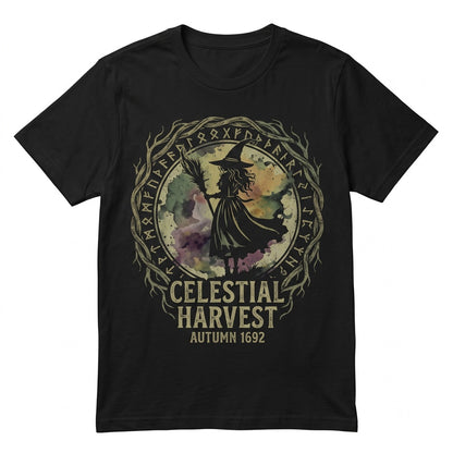 Watercolor Witch Silhouette Mystical Art Magical Halloween Graphic Gift Unisex TShirt