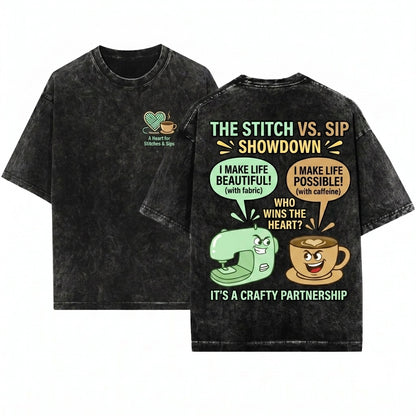 Funny Sewing Machine Quilting Seamstress Fabric Lover Birthday Present Unisex Wash T-Shirt