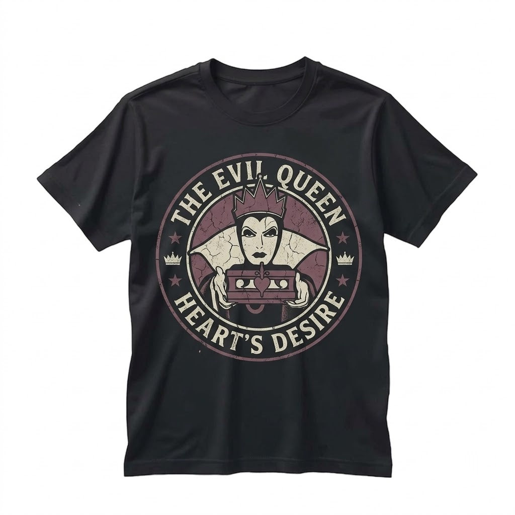 Vintage Evil Queen Graphic Villains Theme Park Vacation Apparel Unisex TShirt