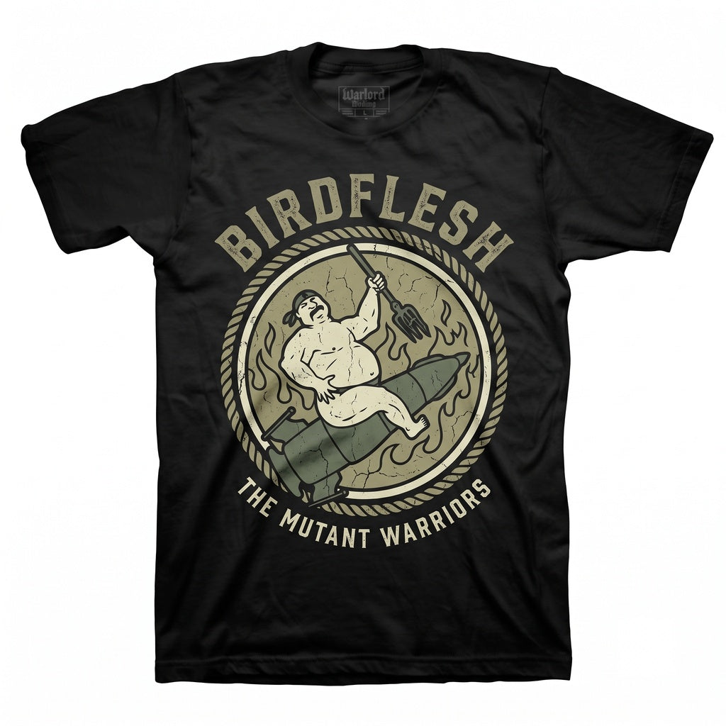 Birdflesh Grindcore Death Metal Band Graphic Cotton Black Unisex TShirt
