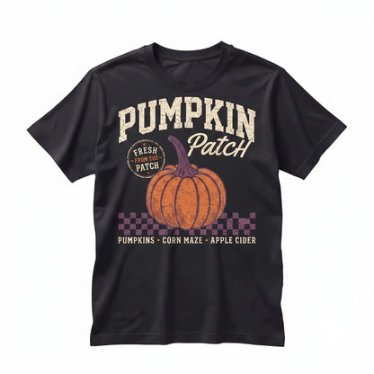 Pumpkin Patch Vintage Autumn Farm Fresh Retro Fall Graphic Apparel Unisex TShirt