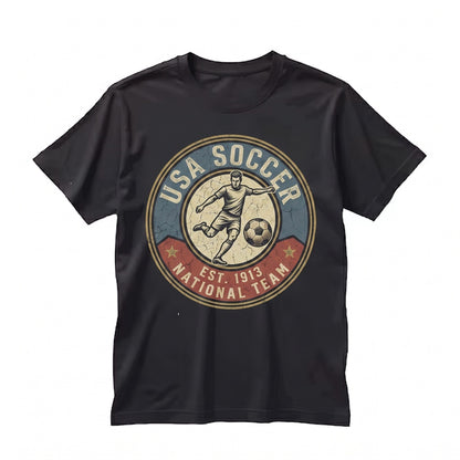 Vintage United States Cropped Soccer Jersey Retro USA American Patriotic Sportswear Crop Top Unisex TShirt