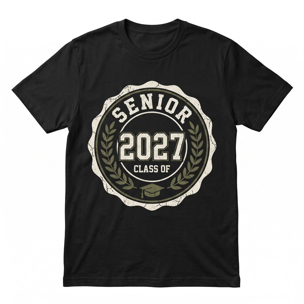 Retro Senior Class of 2027 Graduation High School Student Apparel Unisex TShirt