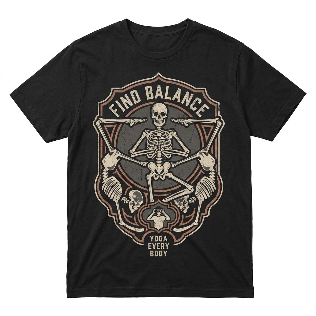 Skeleton Meditation Graphic Yogi Lover Apparel Unisex TShirt